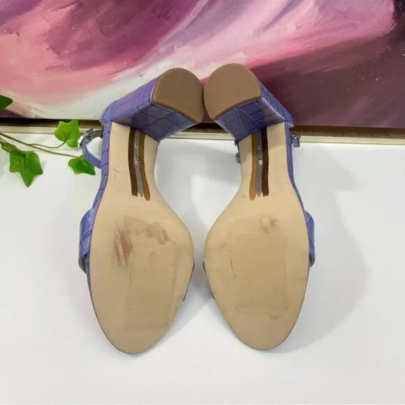 Sam Edelman Yaro Block Heel Ankle Strap Sandals in Dusty Violet Size 9