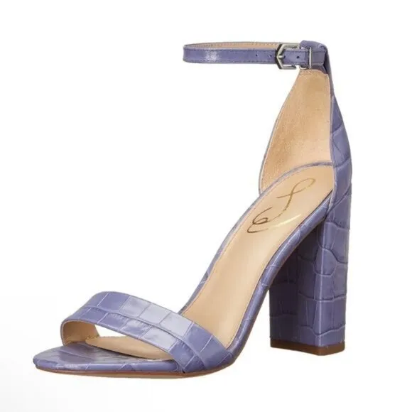 Sam Edelman Yaro Block Heel Ankle Strap Sandals in Dusty Violet Size 9