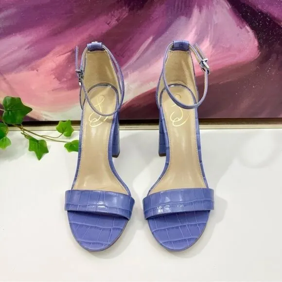 Sam Edelman Yaro Block Heel Ankle Strap Sandals in Dusty Violet Size 9