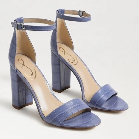 Sam Edelman Yaro Block Heel Ankle Strap Sandals in Dusty Violet Size 9
