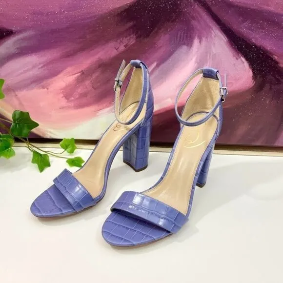 Sam Edelman Yaro Block Heel Ankle Strap Sandals in Dusty Violet Size 9