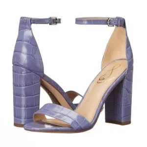 Sam Edelman Yaro Block Heel Ankle Strap Sandals in Dusty Violet Size 9