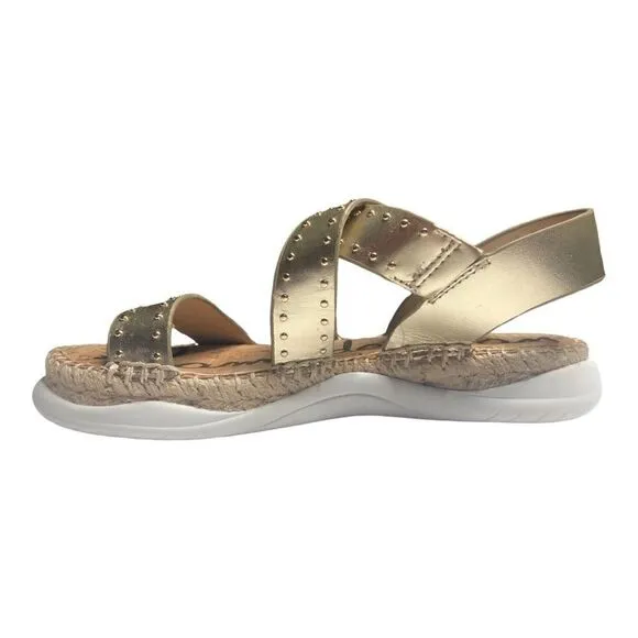 Sam Edelman Janette Gold Leather Sandals Size 6m