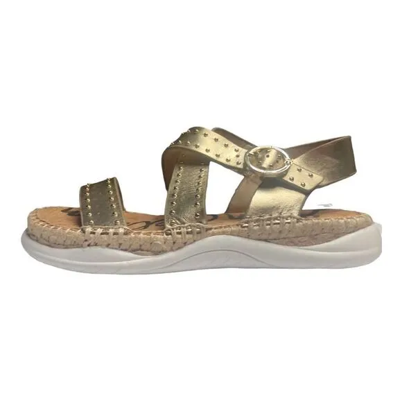 Sam Edelman Janette Gold Leather Sandals Size 6m