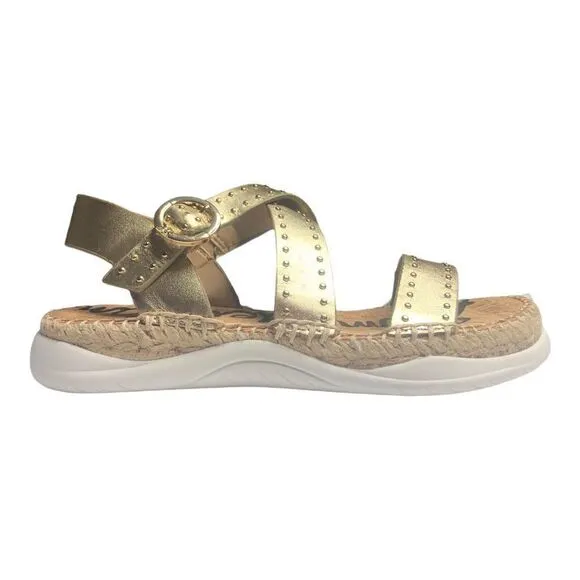 Sam Edelman Janette Gold Leather Sandals Size 6m