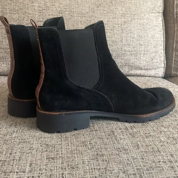 Sam Edleman Laguna Black Suede Chelsea Ankle Booties Size 10