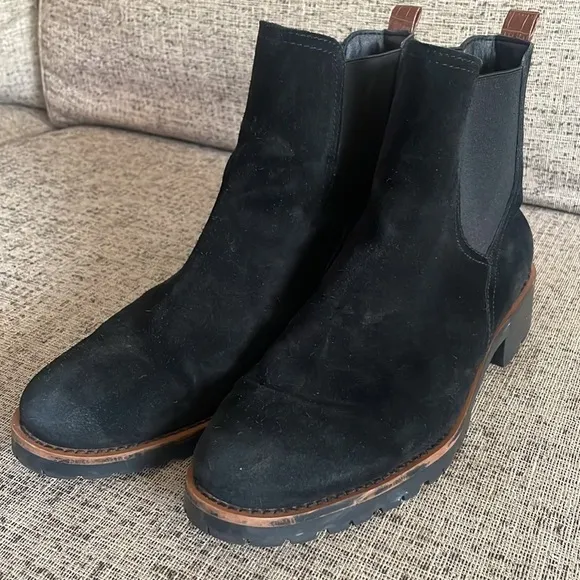 Sam Edleman Laguna Black Suede Chelsea Ankle Booties Size 10