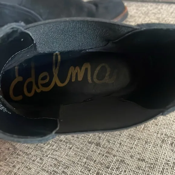 Sam Edleman Laguna Black Suede Chelsea Ankle Booties Size 10