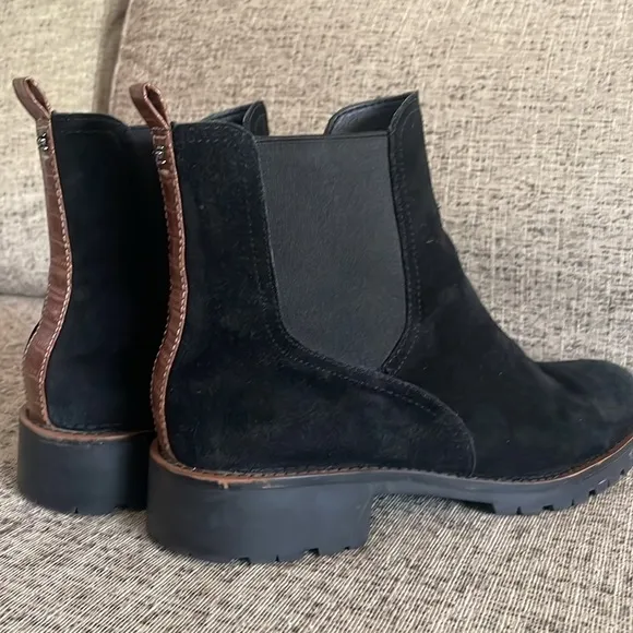 Sam Edleman Laguna Black Suede Chelsea Ankle Booties Size 10