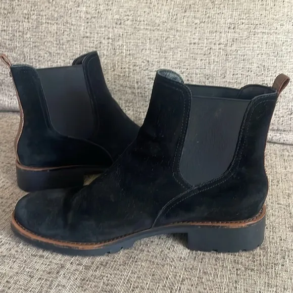 Sam Edleman Laguna Black Suede Chelsea Ankle Booties Size 10