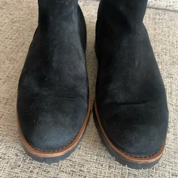 Sam Edleman Laguna Black Suede Chelsea Ankle Booties Size 10