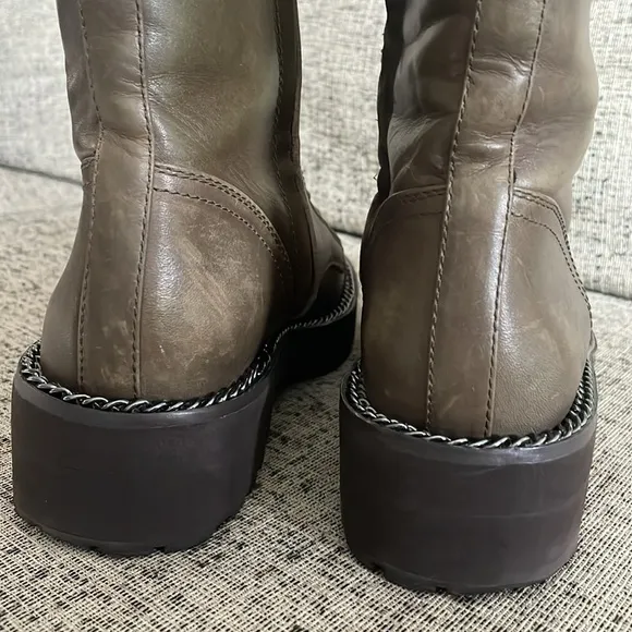 Sam Edleman Linley Olive Green Combat Boots Size 7.5