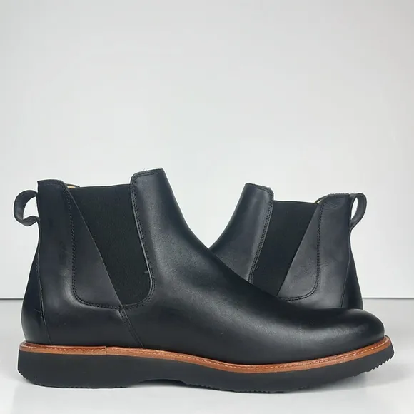 Samuel Hubbard Men 24 Seven 2.0 Black Leather Chelsea Boots / SZ 12