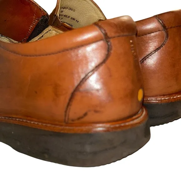Samuel Hubbard Size 11.5M Ivy Legend Whisky Tan Leather Penny Loafers Portugal