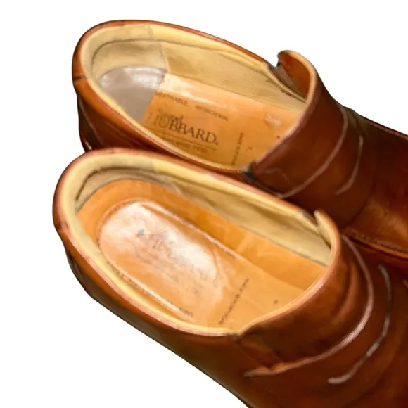 Samuel Hubbard Size 11.5M Ivy Legend Whisky Tan Leather Penny Loafers Portugal