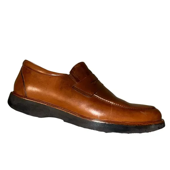 Samuel Hubbard Size 11.5M Ivy Legend Whisky Tan Leather Penny Loafers Portugal