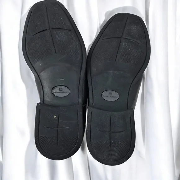 Sandro Moscoloni Leather Slip On Loafers Dress Shoes Comfort Black Men 9.5 D