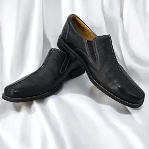 Sandro Moscoloni Leather Slip On Loafers Dress Shoes Comfort Black Men 9.5 D