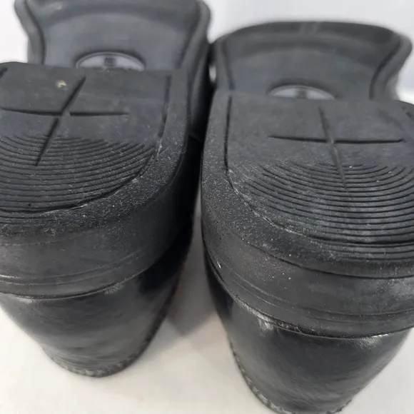 Sandro Moscoloni Leather Slip On Loafers Dress Shoes Comfort Black Men 9.5 D