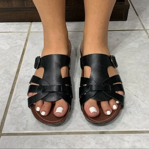 Sanita Leather Slide Sandals