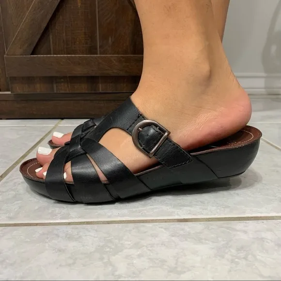 Sanita Leather Slide Sandals
