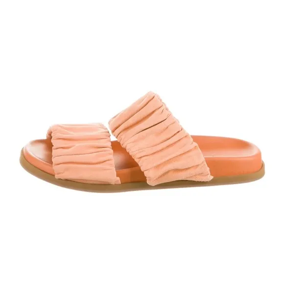 Santoni Slides w/ Dust Bags- Orange - 6.5