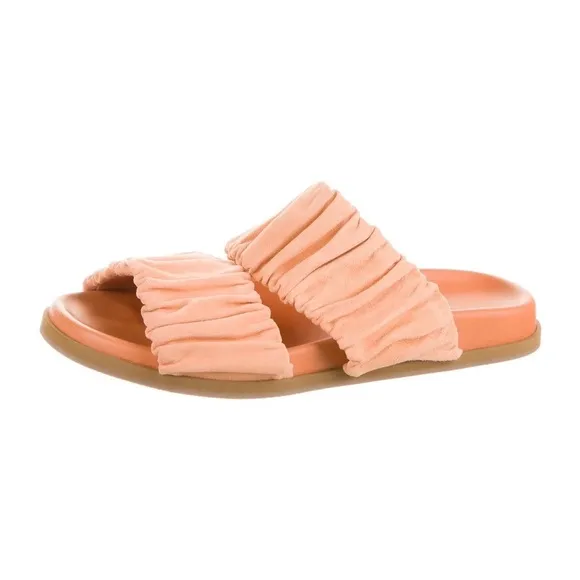 Santoni Slides w/ Dust Bags- Orange - 6.5