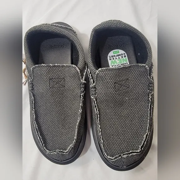 Sanuk Chiba Loafers For Men Slip On Sidewalk Surfers Gray Mens Size 8