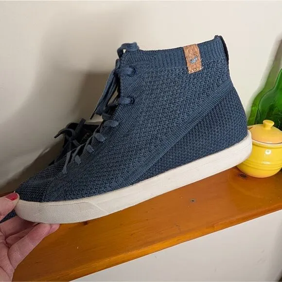 Saola Wanaka Knit High Top Sneakers Blue Size 8.5