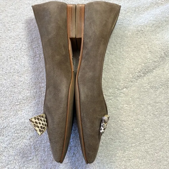 Sarah Flint Lana flats in taupe suede