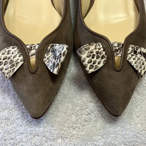 Sarah Flint Lana flats in taupe suede