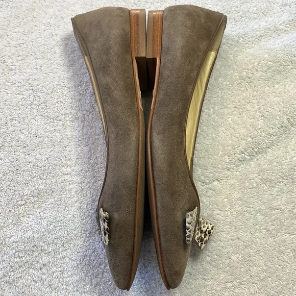 Sarah Flint Lana flats in taupe suede