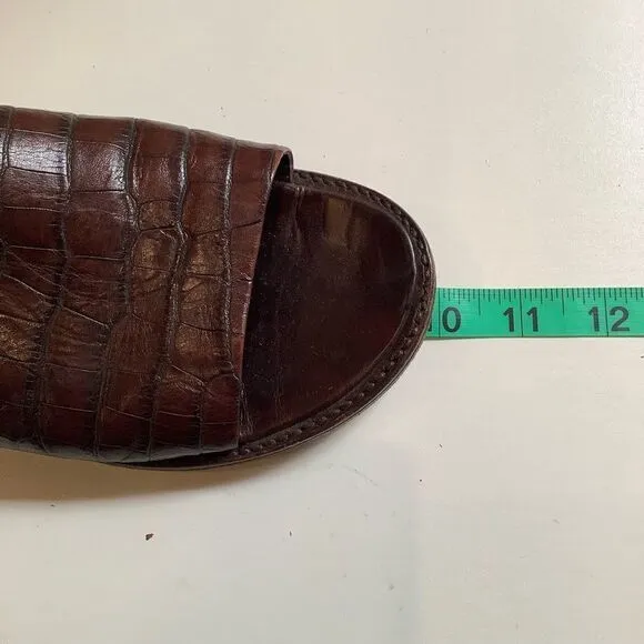 Sartore Paris Sandals Brown Croc embossed