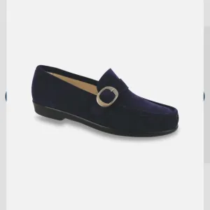 SAS Lara Navy Suede Loafers 7.5 - New In Box