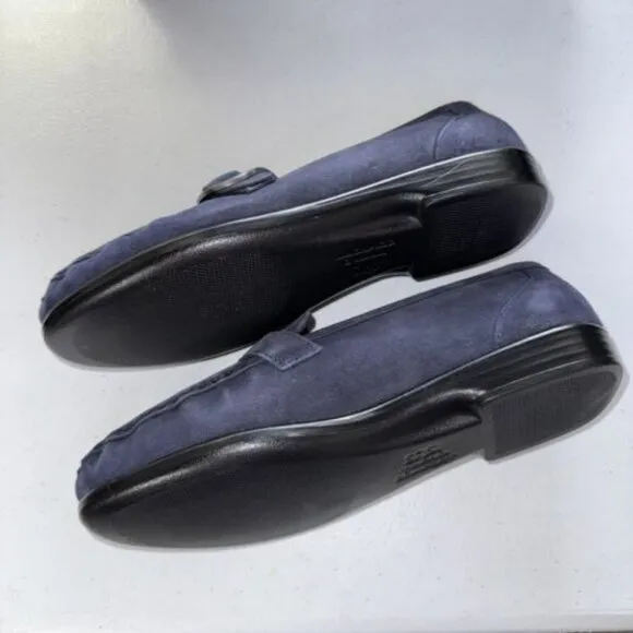 SAS Lara Navy Suede Loafers 7.5 - New In Box