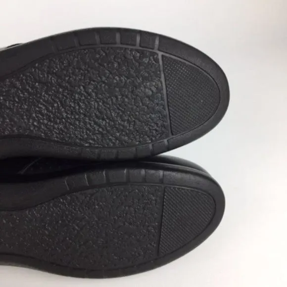SAS Womens Slim Free Time Black Leather Comfort Walking Shoe Sneakers size 9S