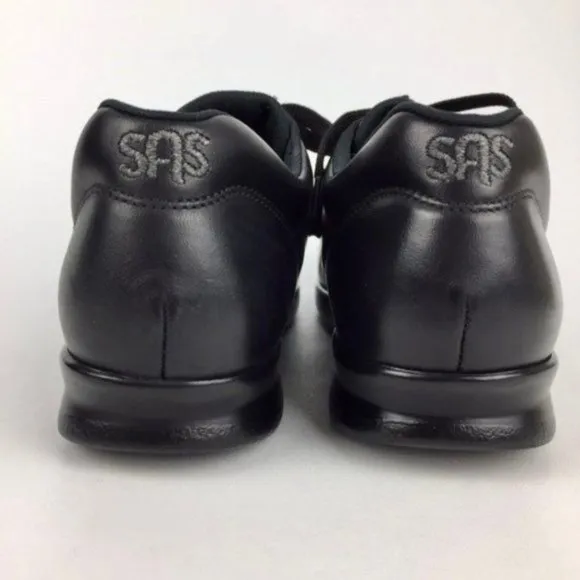 SAS Womens Slim Free Time Black Leather Comfort Walking Shoe Sneakers size 9S