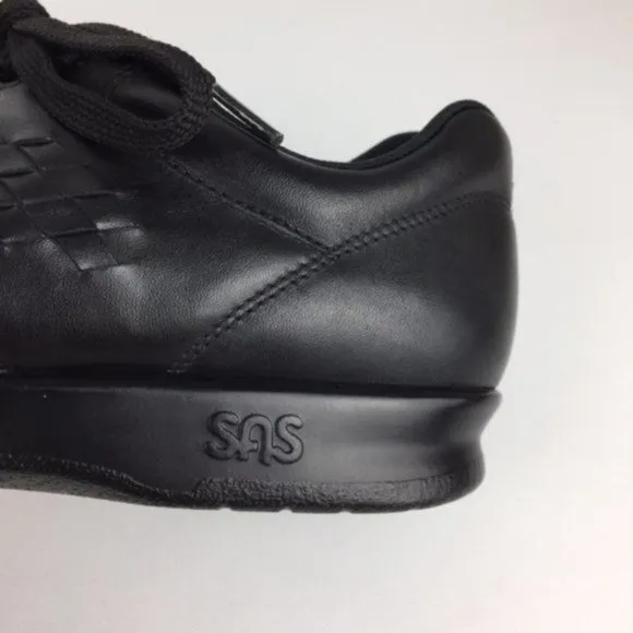 SAS Womens Slim Free Time Black Leather Comfort Walking Shoe Sneakers size 9S