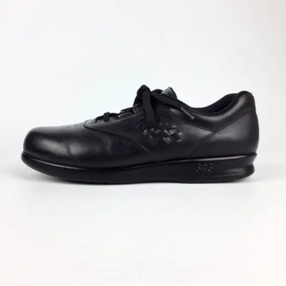 SAS Womens Slim Free Time Black Leather Comfort Walking Shoe Sneakers size 9S