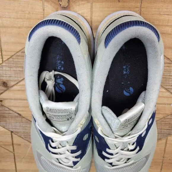 Saucony Azura ST Mens Size 13 Mint / Blue Suede Athletic Running Shoes Sneakers