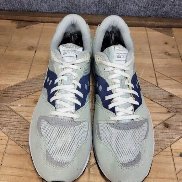 Saucony Azura ST Mens Size 13 Mint / Blue Suede Athletic Running Shoes Sneakers