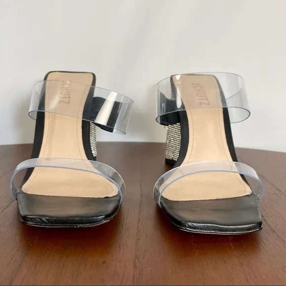 Schutz Ariellen Sandals Leather Crystal