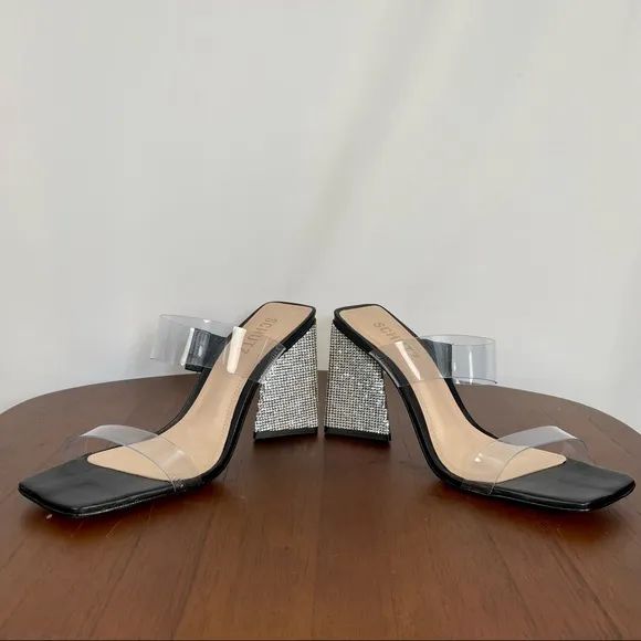 Schutz Ariellen Sandals Leather Crystal