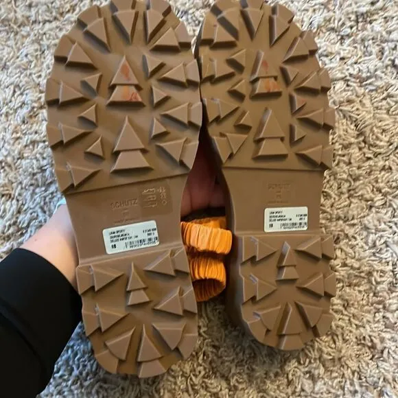 Schutz Leather Sporty Slide Sandals - Lirah size 8 NWOT