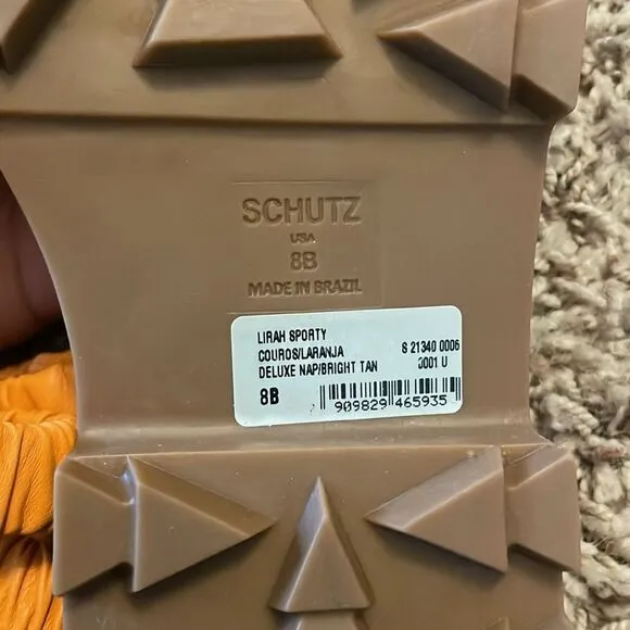 Schutz Leather Sporty Slide Sandals - Lirah size 8 NWOT
