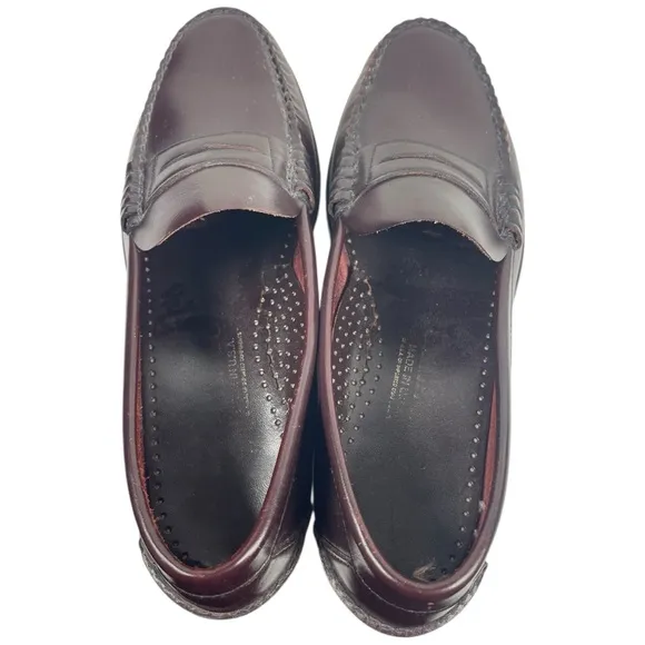 Sebago Classic Dan Brown Burgundy Leather Moccasin Penny Loafers  mens  Size 10