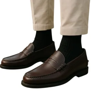 Sebago Classic Dan Brown Burgundy Leather Moccasin Penny Loafers  mens  Size 10