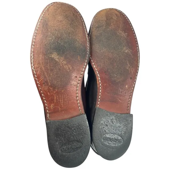Sebago Classic Dan Brown Burgundy Leather Moccasin Penny Loafers  mens  Size 10