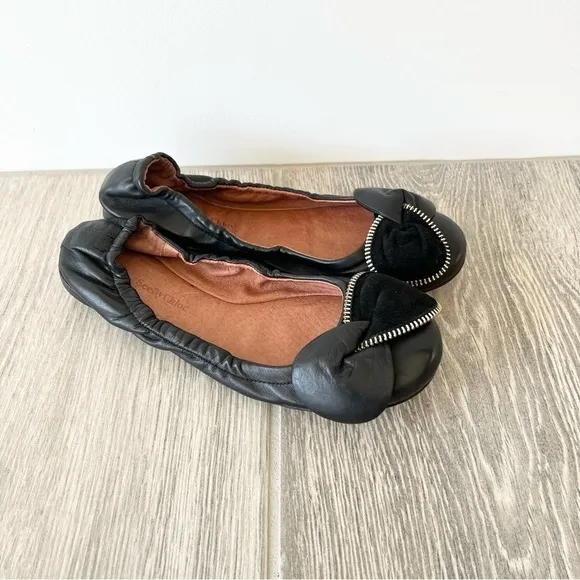 See by Chloe Women's Zipper Bow Ballet Flats Leather Suede Black 37 (7)