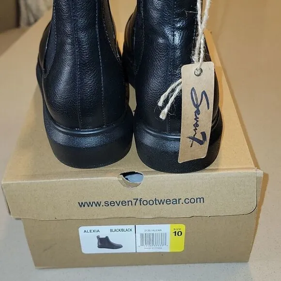 Seven7 Alexia Black Chelsea Boots Size 10
